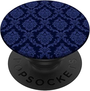 Blue Damask Pattern Fabric & Wallpaper