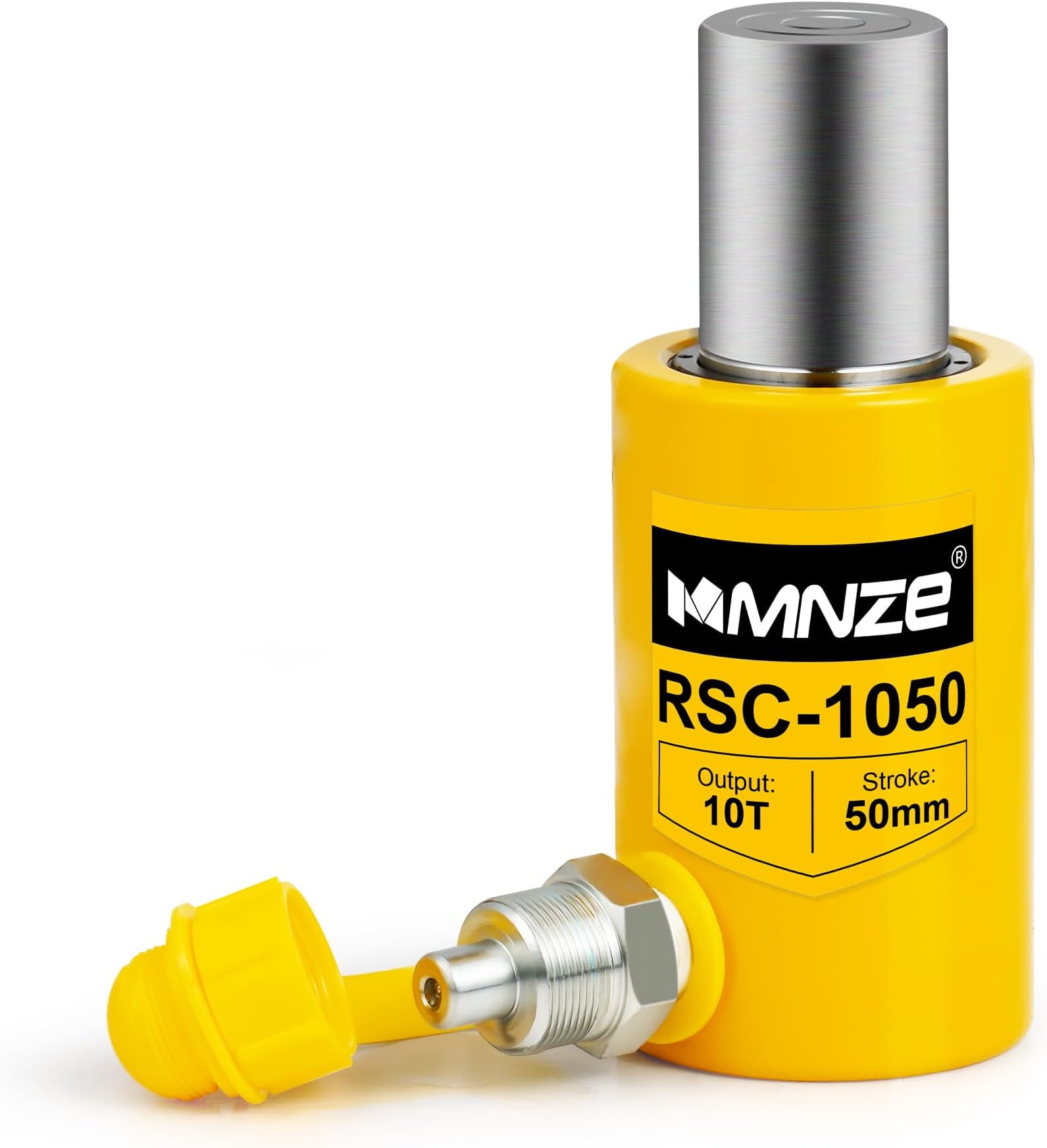 10T 50mm/2" Stroke Hydraulic Cylinder Jack Porta Power Ram Jack Single Acting Lifting Cylinder Retract Automatically for Machinery Ship Bridge Construction