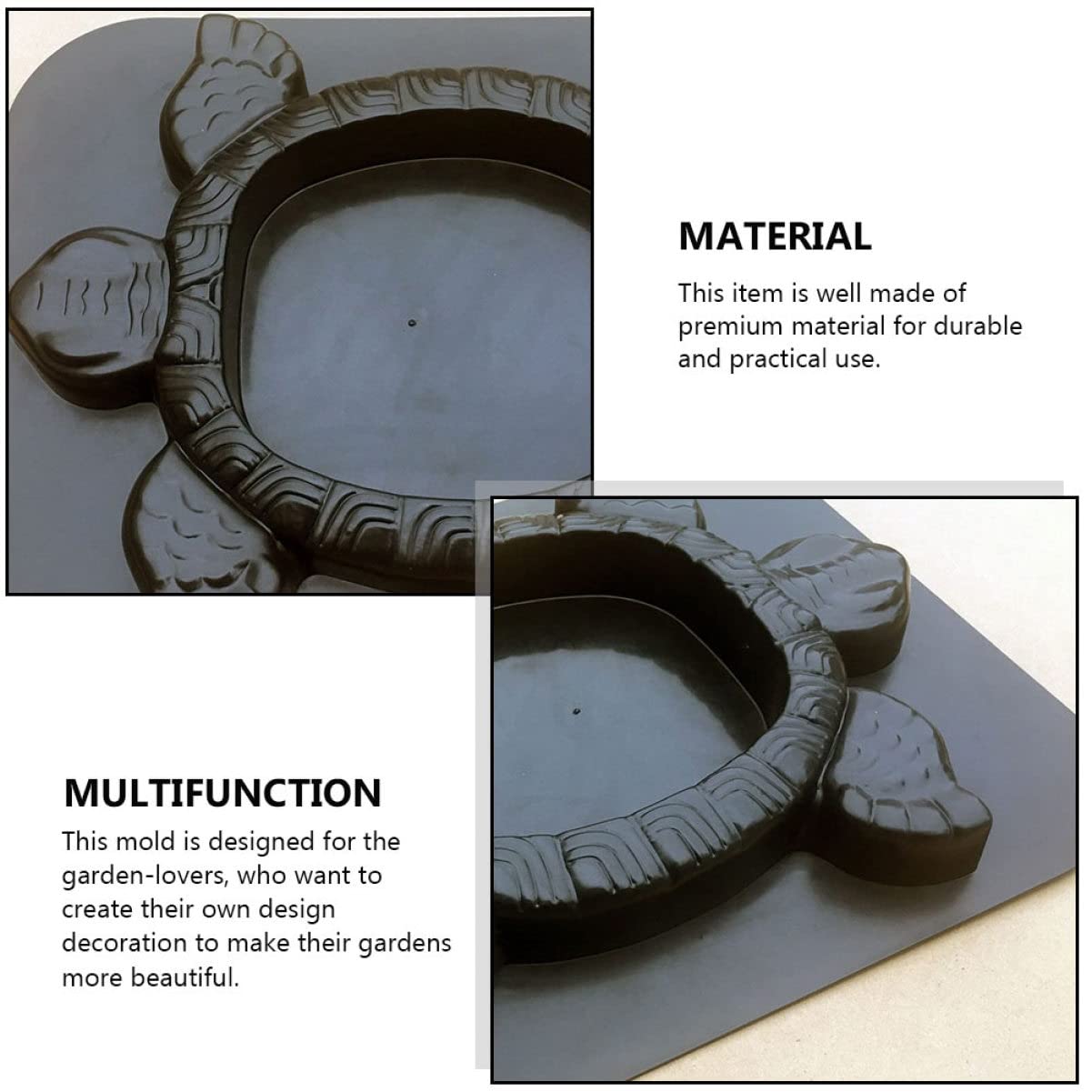 Kisangel Tortoise Shape Cement Floor Tile Mold -Concrete Paving Mold Pavement Mold Concrete Cement Mould Lawn Stone Decoration for Plastic Path Maker Floor Walk Maker