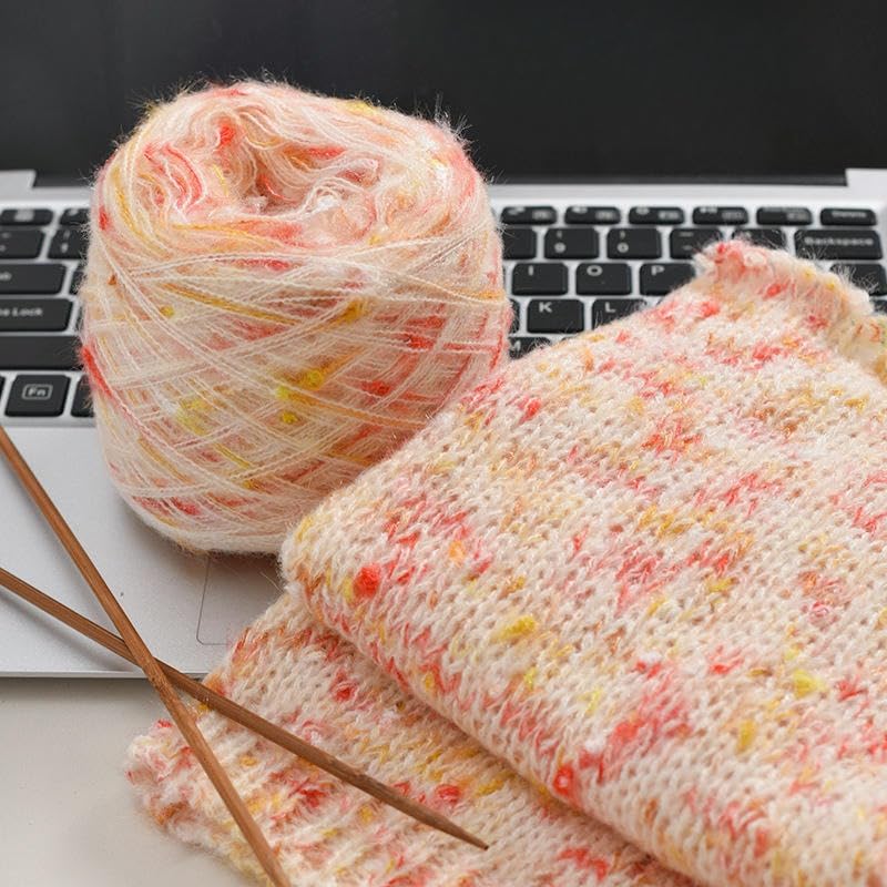 Hilo de mohair para tejer chaquetas caladas y bufandas de invierno 5