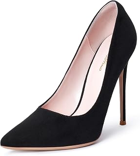 GENSHUO Women's 4.7 Inch Pumps Pointy Toe Stiletto Sexy High Heels Work Party Wedding Shoes