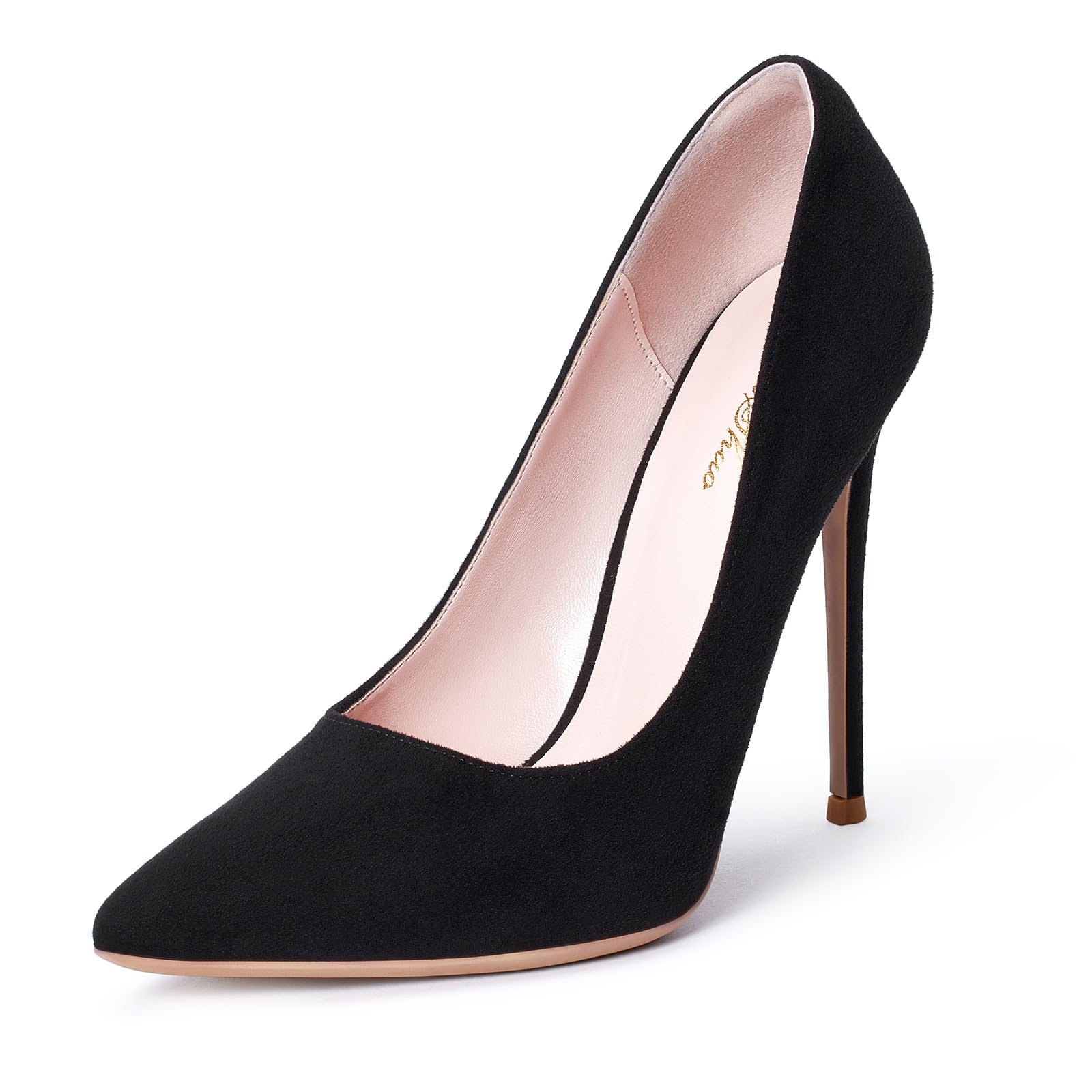 GENSHUO Women's 4.7 Inch Pumps Pointy Toe Stiletto Sexy High Heels Work Party Wedding Shoes