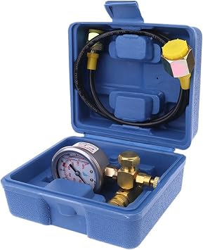 YUXINCAI Nitrogen Gas Charging Kit Device Hydraulic Breaker Hammer Pressure Gauge, Hydraulic Pressure Gauge Excavator Nitrogen Gauge Box with Testing Hose Coupling and Gauge Tools