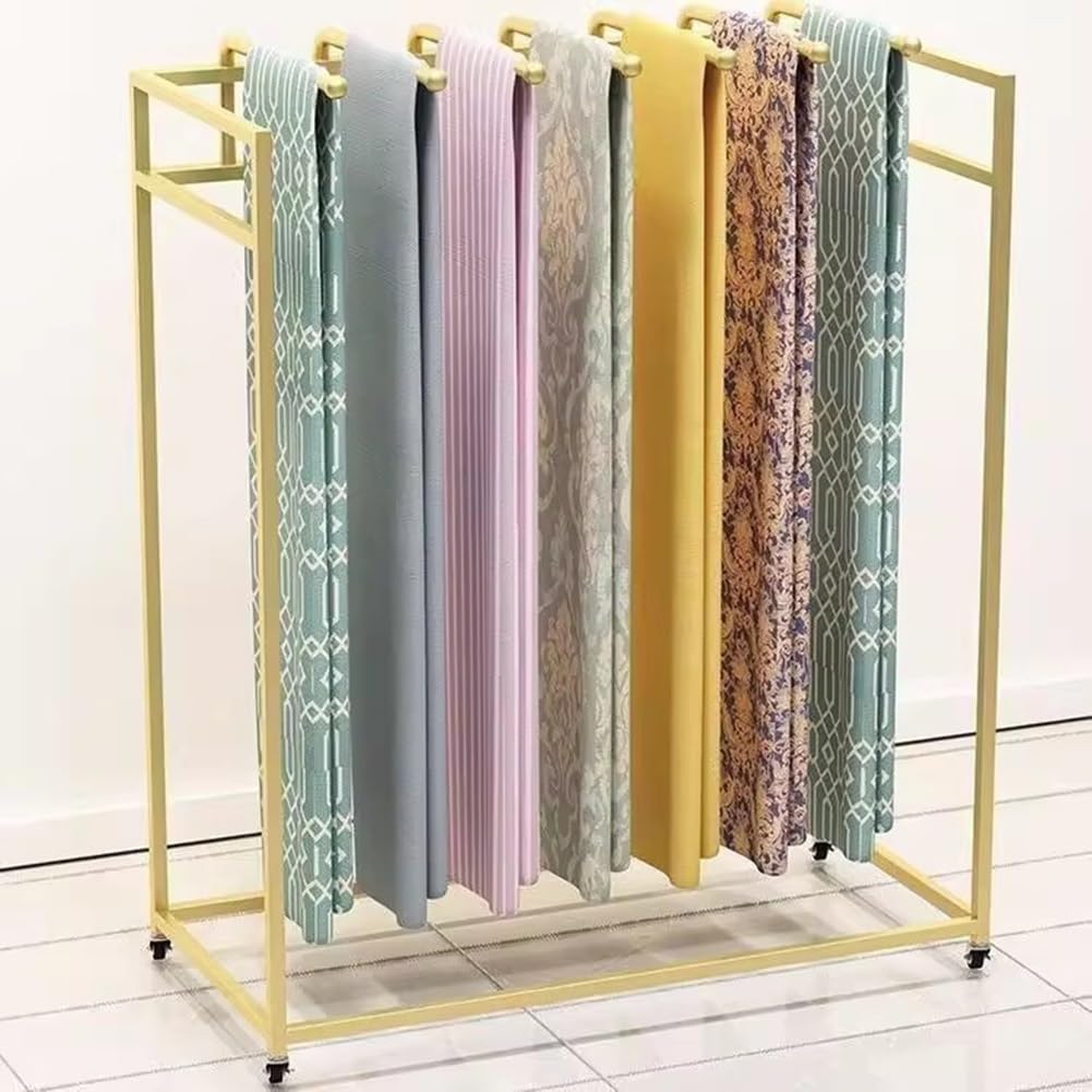 Présentoir à foulards autoportant mobile avec roulettes pour ranger les cravates et ceintures