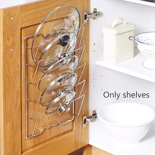 Miniatura 4 de SAVICOS - Organizador vertical para puerta de gabinetepared con 5 ranuras, cromado