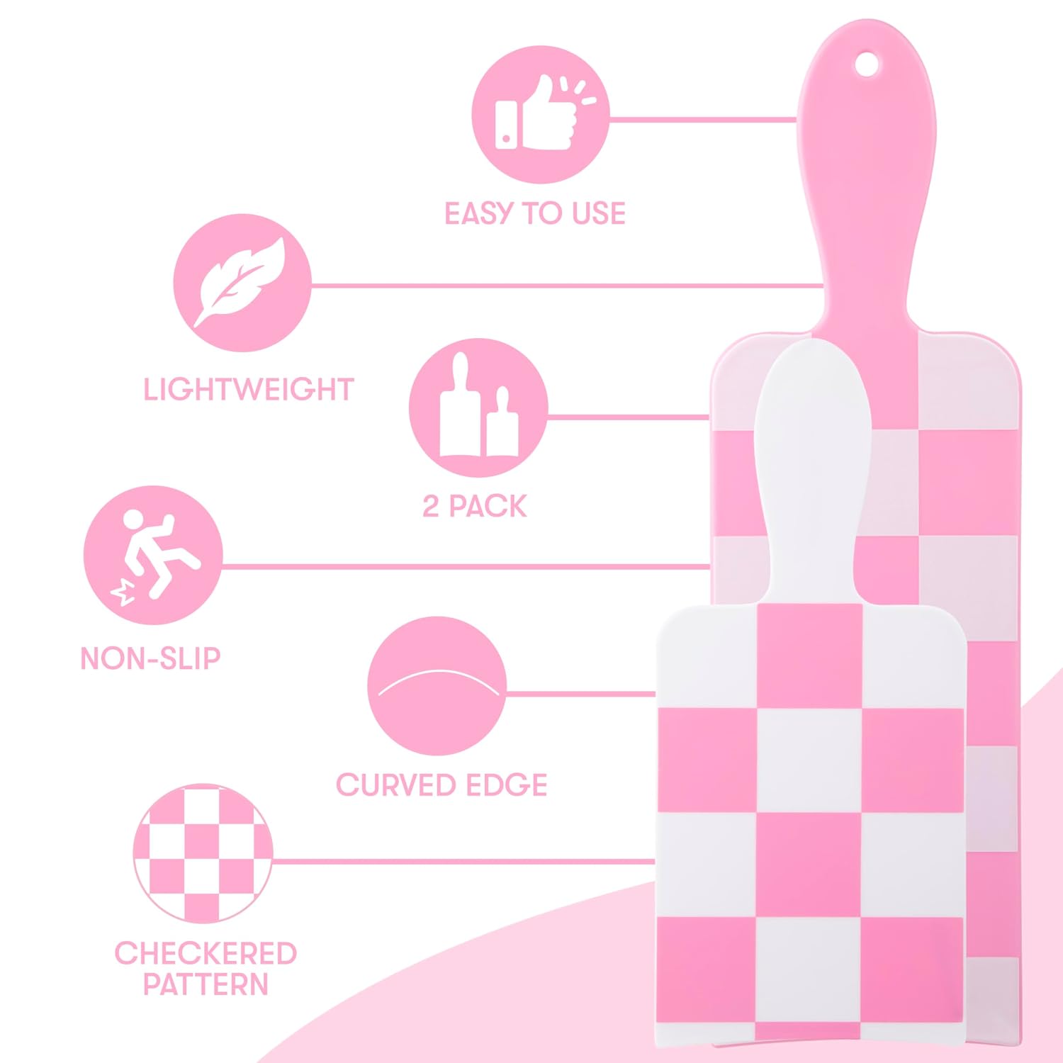 FRAMAR Checkered Balayage Board and Paddle Set, Highlighting Board, 2 Pack image 5