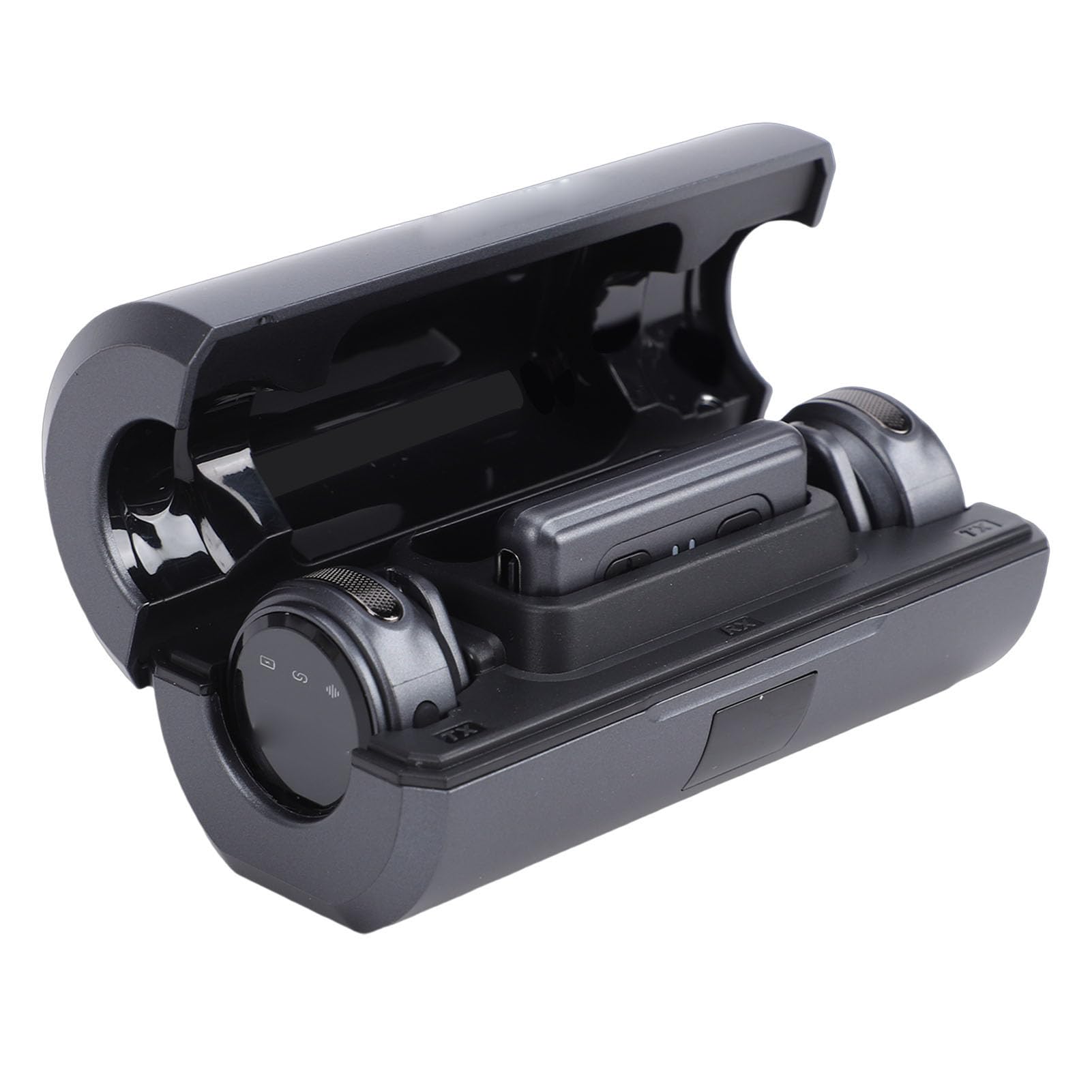 Microfono Wireless da Bavero, Riduzione Avanzata del Rumore, Microfono Lavalier Wireless Bluetooth con e Ricevitore per Streaming Live, Registrazione Video Breve, Ideale per