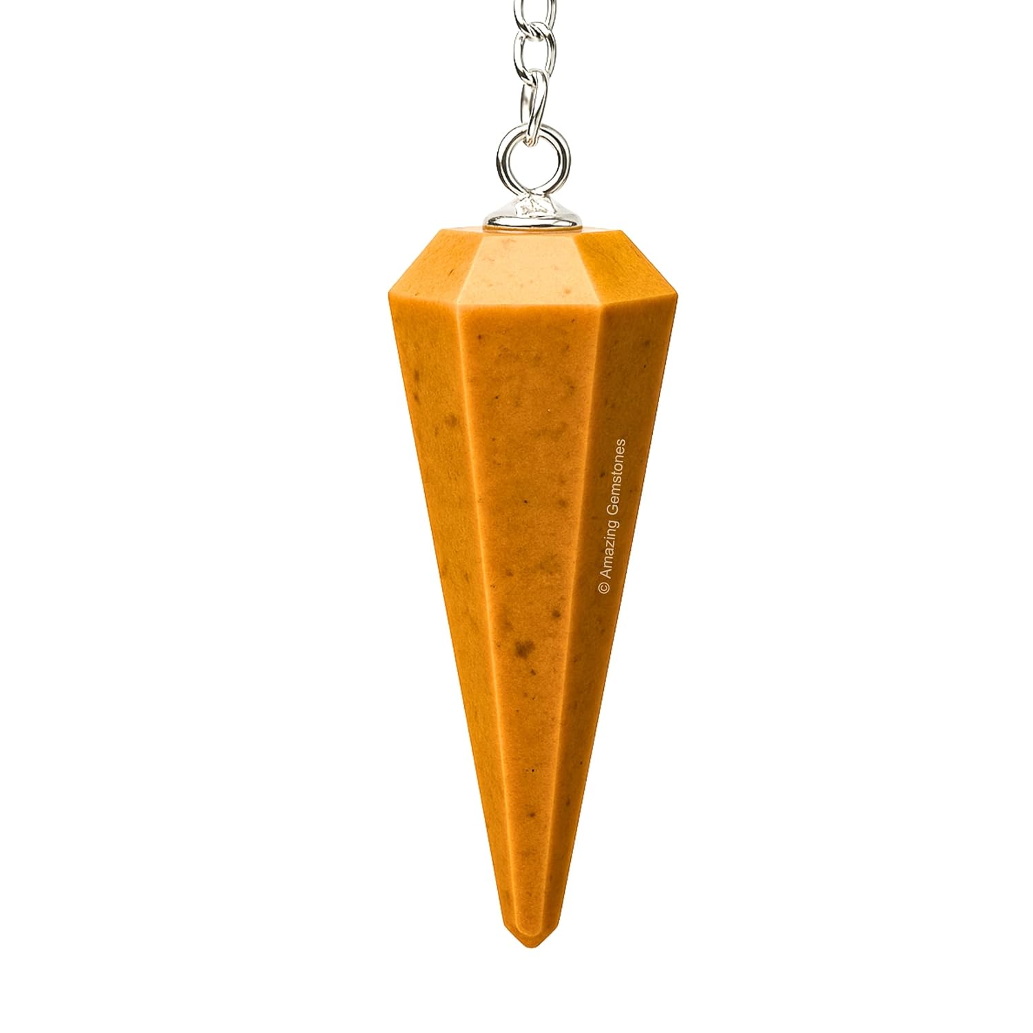 Amazing Gemstone Yellow Jasper Crystal Pendulum for Divination - Certified Dowsing Crystals and Healing Stones for Chakra Balancing and Meditation - Enhance Reiki Spiritual Growth