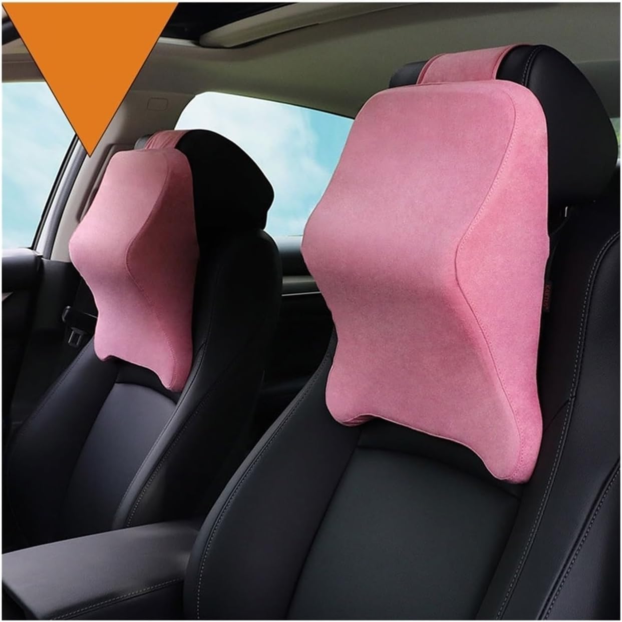 Car Headrest Neck Pillow Oversized Memory Cotton Material Comfortable Dry And Breathable Travel Sleeping Tool Universal 5 Colour(1 Pcs Wine Red)