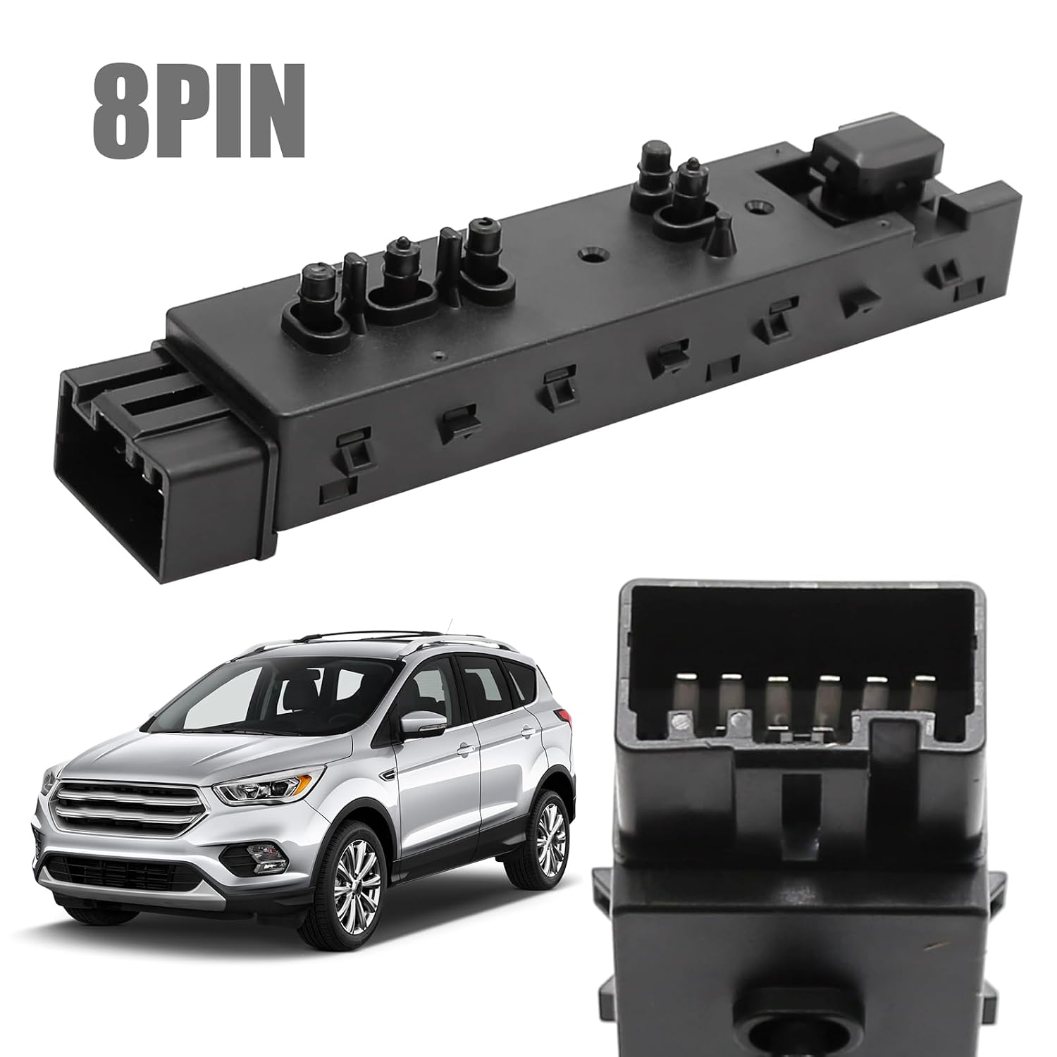 Front Right Passenger Side Seat Control Switch Compatible with Ford Escape F150 F250 F350 Number of Pins: 12PIN,Replace for 9L3Z-14A701-FA