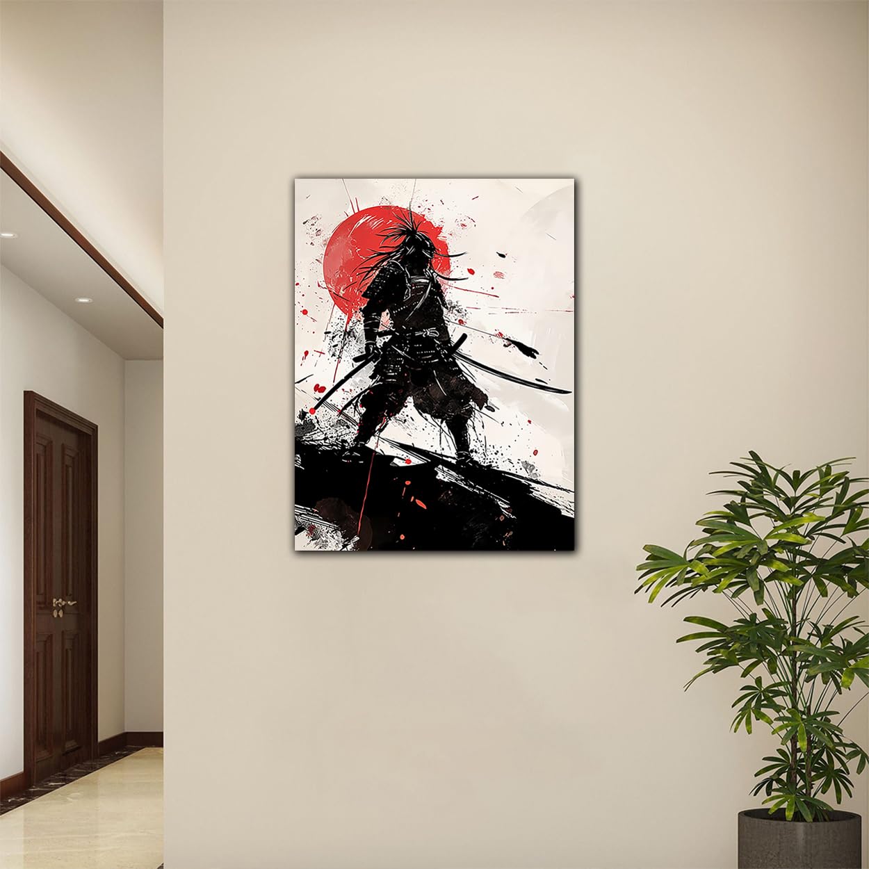Amazon.com: Canvas Prints Canvas Wall Art Black & Red Art Japanese