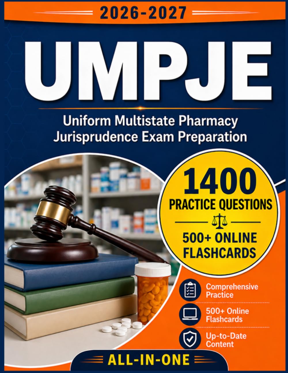 UMPJE Study Guide 2026-2027: 1400 Practice Questions for Uniform Multistate Pharmacy Jurisprudence Exam Preparation