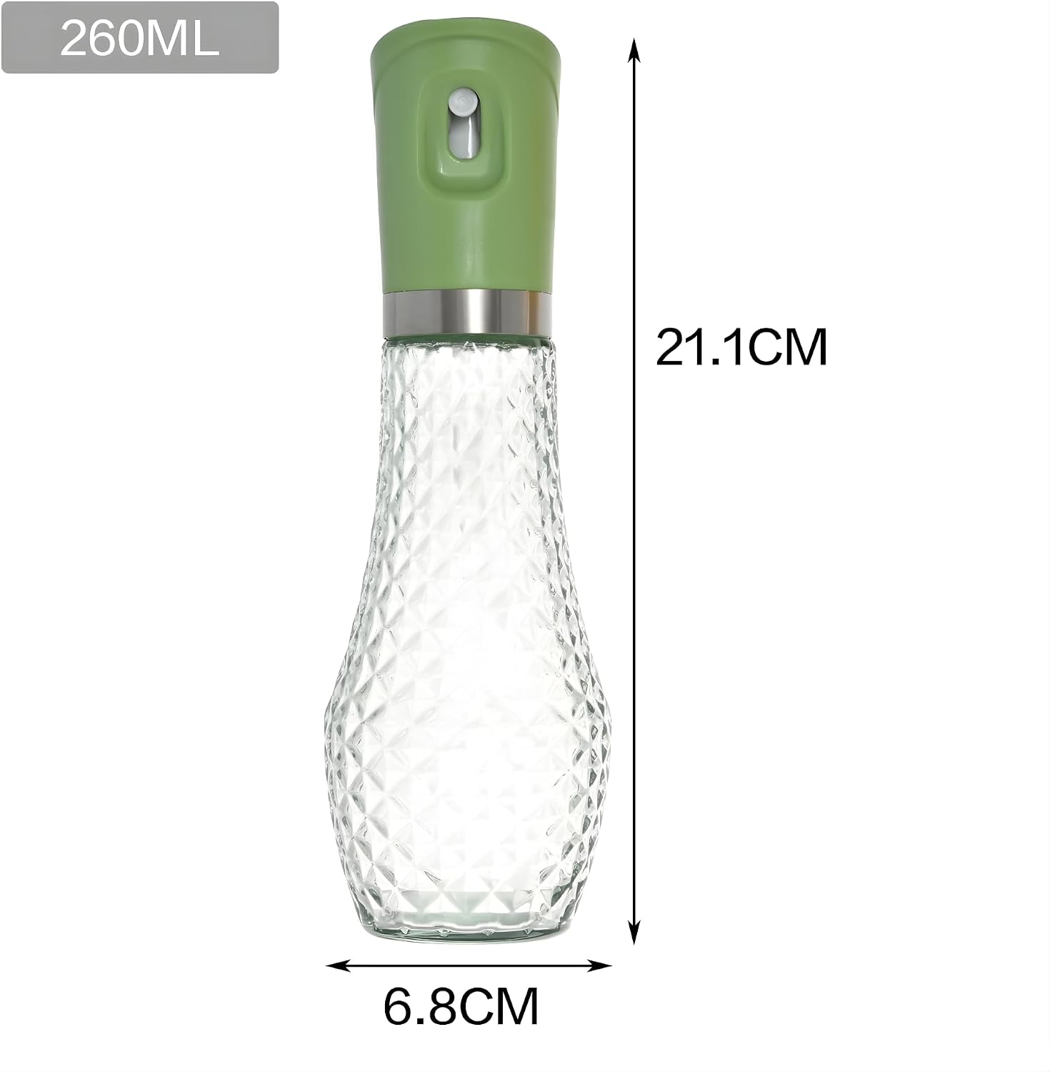 ELM & ASH Glass Olive Oil Sprayer for Cooking, 260ml Fine Mist Spray Bottle for Air Fryer, Salad, Vinegar & BBQ
