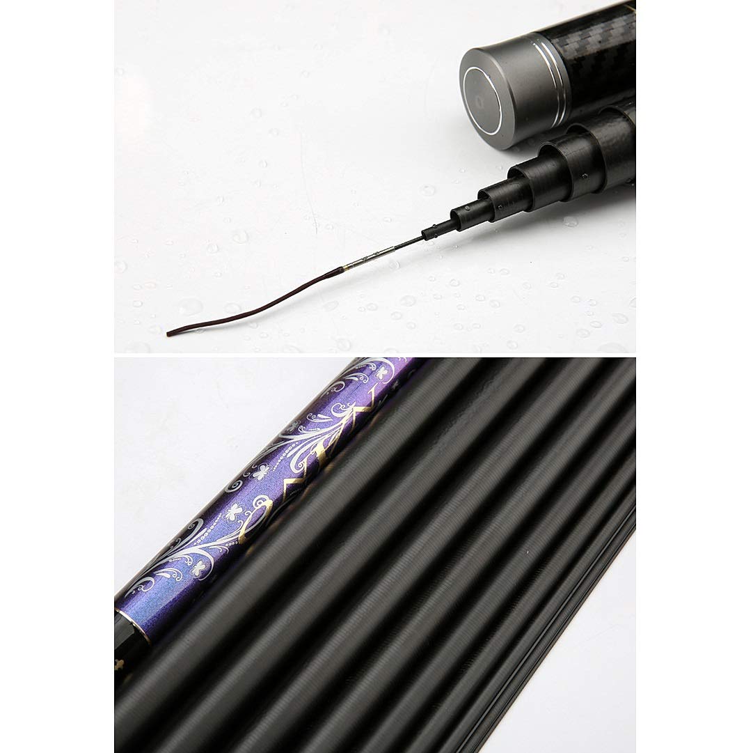 Canna da pesca telescopica da 8-16 m, ultra dura, in fibra di carbonio, per pesca a lunga distanza