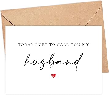 Emily gift Today I Get To Call You My Husband - Husband Vow Card - Husband Wedding Day Card - To My Husband Card