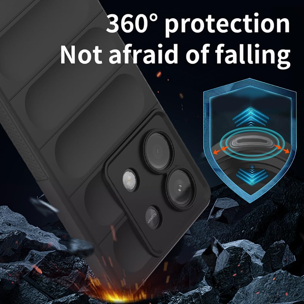 SEAHAI Cover per Xiaomi 13 PRO, [Design dell'airbag] Robusto Custodia Sottile Protettiva, Silicone Morbido + TPU Bumper Case Antiurto Anti-Caduta Cover - Grigio Scuro