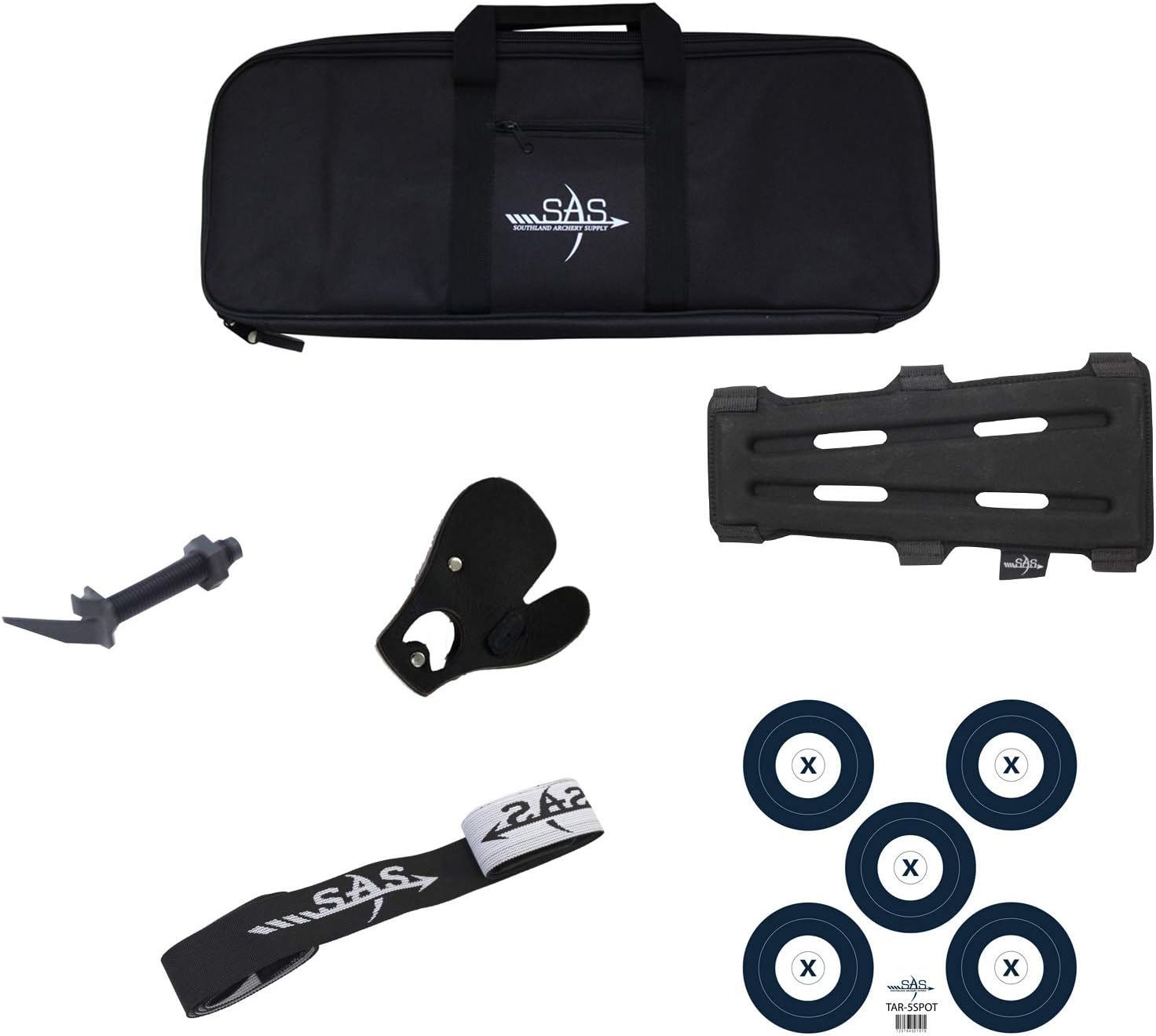 SAS Takedown Recurve Archery Bow Case Accessory Package Stringer Finger Tab : Sports & Outdoors