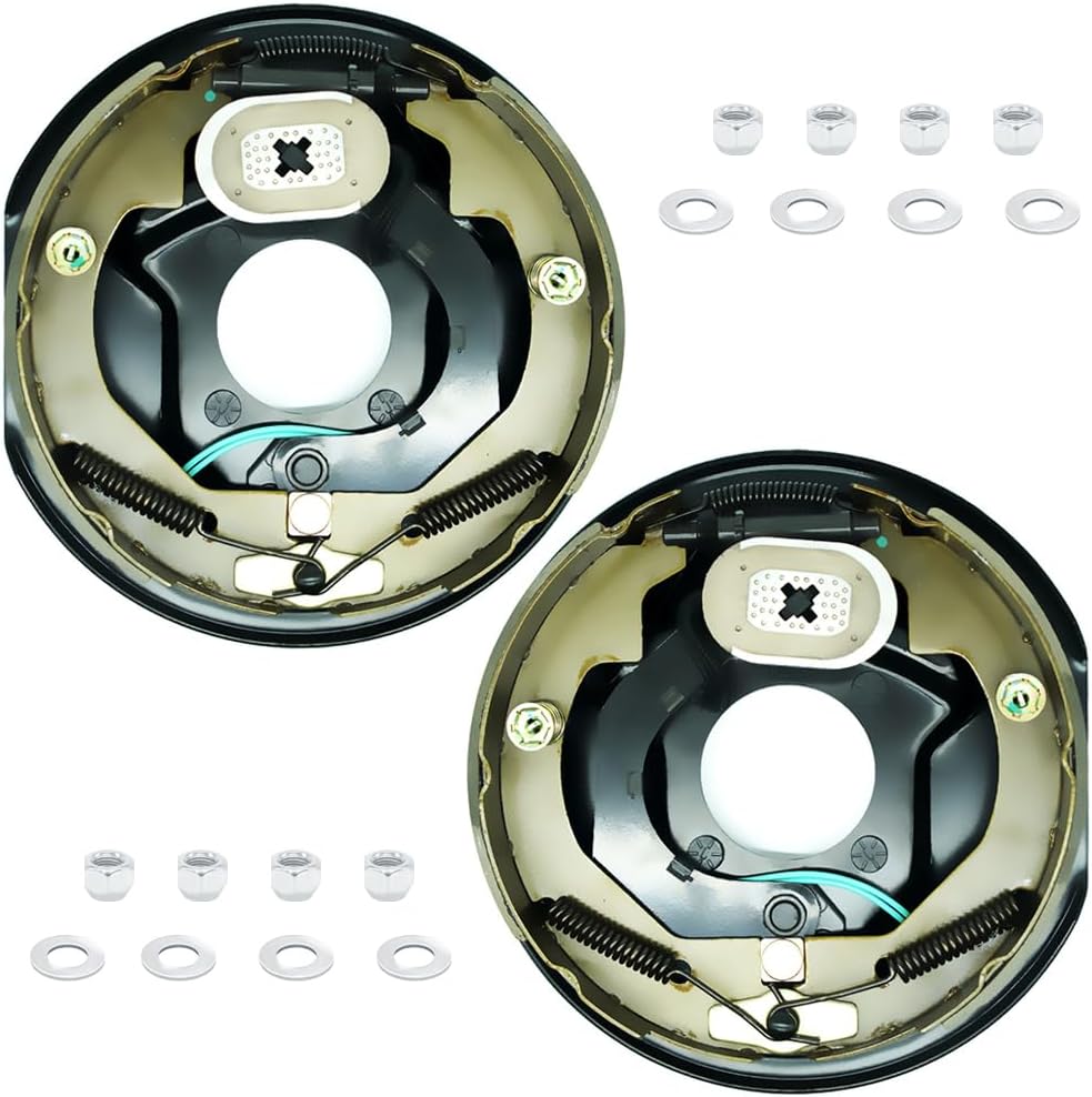 RV MURTS Electric Brake Assembly 10" x 2-1/4" for 2300-3500 lbs Trailer Axle 5 Bolt on 4.5 Drum Hub, RV Spindle Brake Kit with 4 Holes for Right&Left Side Replacement, Dexter Type Accessories.