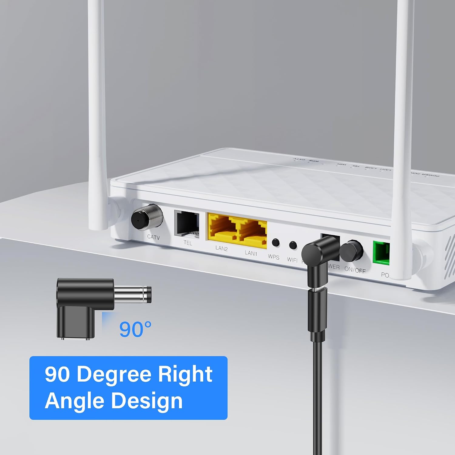 DC 5.5mm x 2.5mm to USB C Adapter, 90 Degree 5V DC 5525 Male to USB Type C Female Power Charging Adapter for Mobile Phone、Router、Mobile Power Supply （4-Pack）