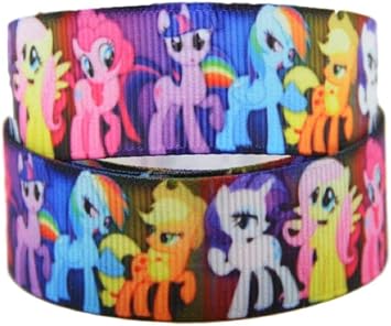 My Little Pony Characters 1" Wide Repeat Ribbon Sold in Yard Lots 1 Yard