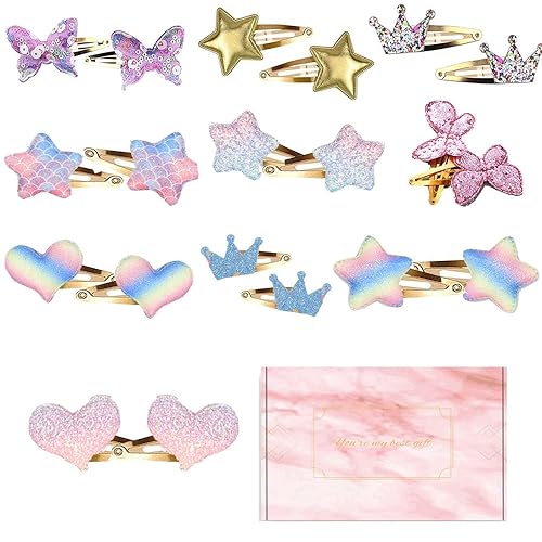10 pares de pinzas para el cabello para niñas estrellacorazónmariposa pinzas para el cabello para niños niñas y adolescentes mujeres