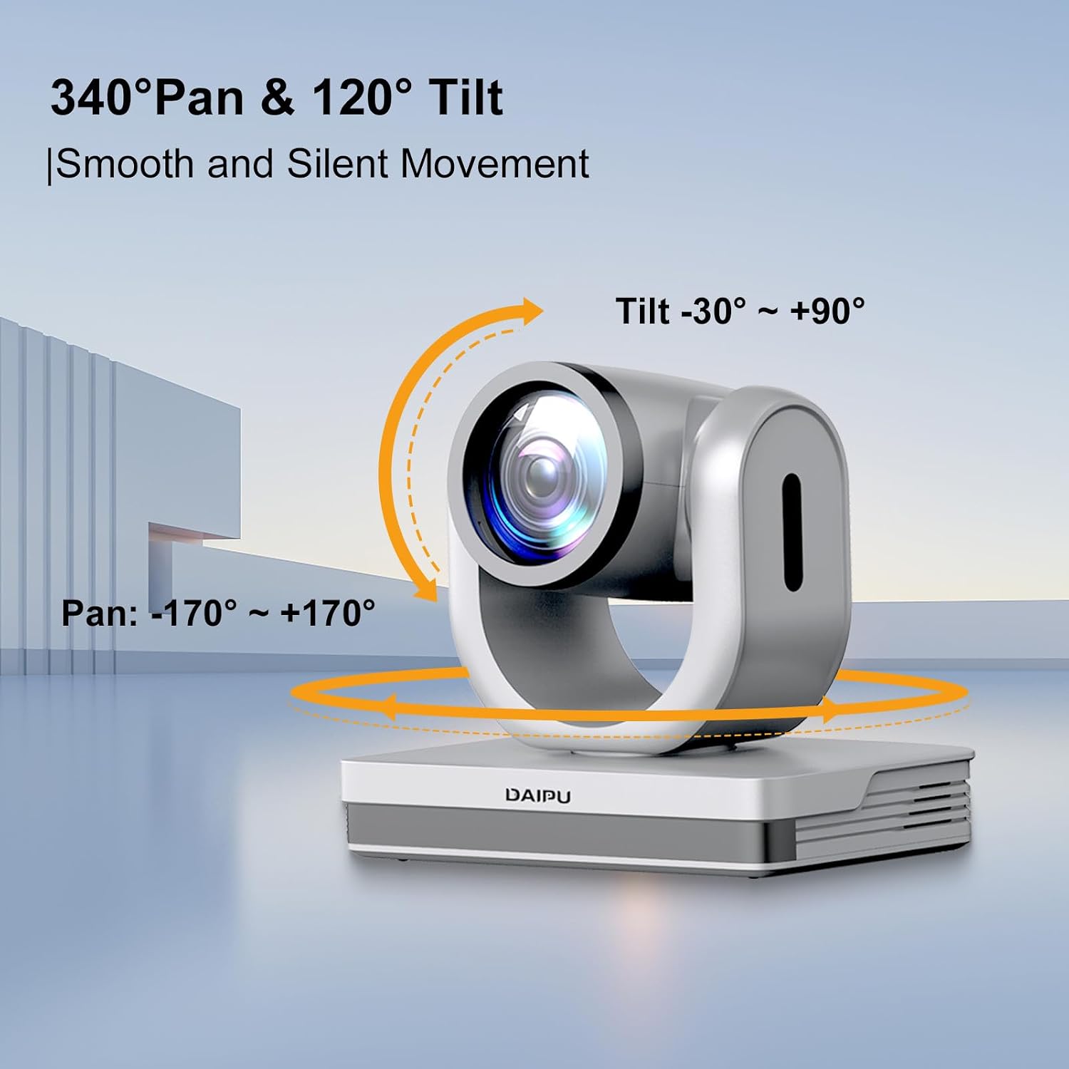 NDI PTZ Camera 60fps 20X Optical Zoom 1080P HDMI USB3.0 SDI LAN PoE AI Auto Tracking Conference Room Camera 1/2.8" CMOS Sensor 255 Presets for Church Worship Live Streaming Video Conference
