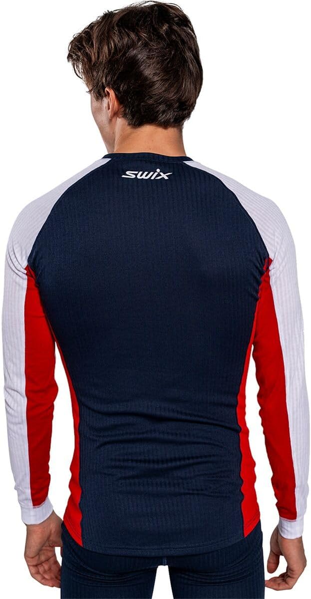 Swix Men's Racex Classic Lightweight Quick-Drying Stretch Slim Fit Long Sleeve Baselayer Top