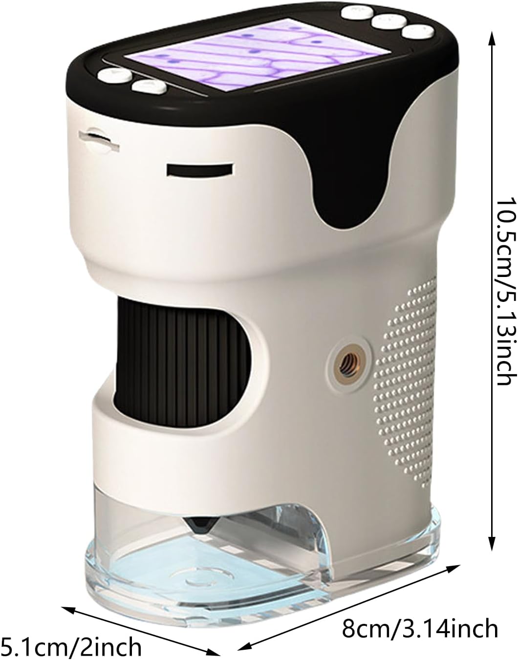 LED Light Portable Microscope with 32G Memory Compact Handheld Microscope Easy to Carry for Classroom & Field Studies Home Science Microscope