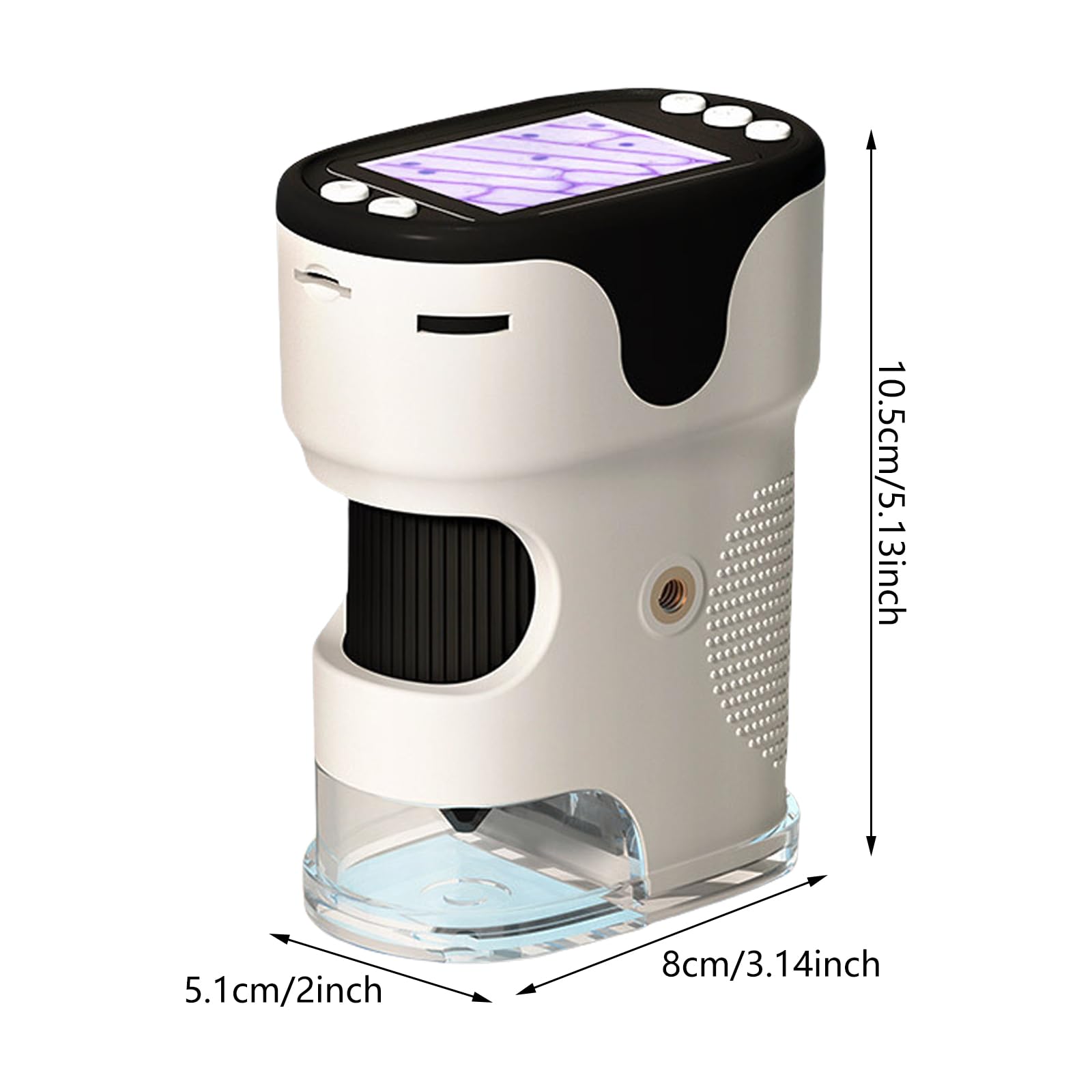 Tragbares LED Lichtmikroskop Mit Großem Bildschirm Und 32G Speicher Kompakt Handheld Mikroskop Für Studenten Und Forscher LED Licht