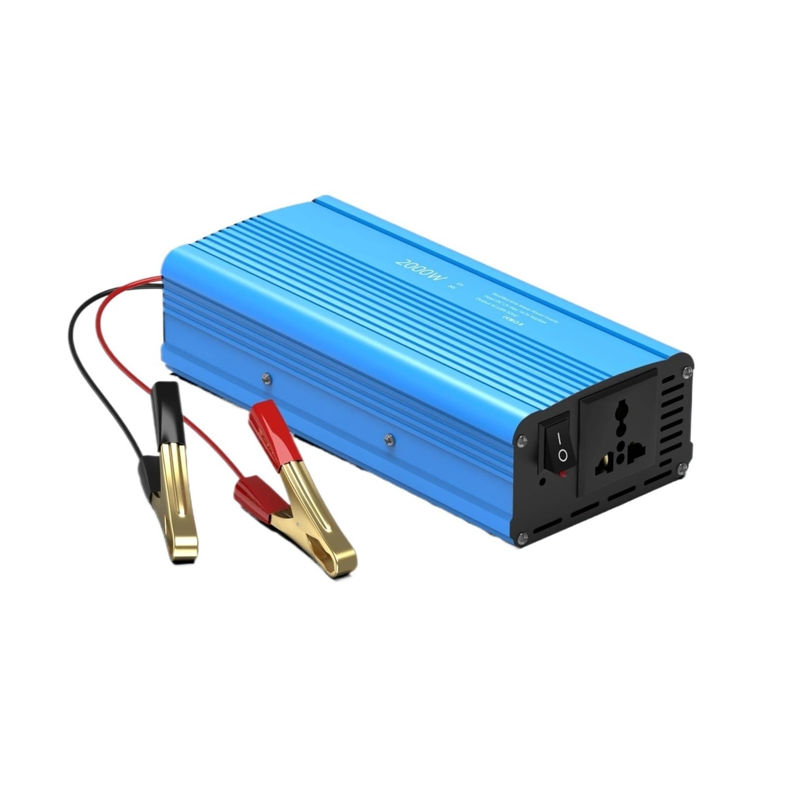 Inversor Corriente Coche Onda Sinusoidal Modificada 12V 24V 220V 50hz 600W/1500W/2000W Convertidor Doméstico Portátil Enchufe Universal(12V 2000W 220V50HZ)