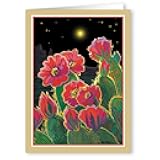 Stonehouse Collection - Desert Blooms Christmas in the Desert - Western Christmas Card - 18 Cactus Flower Cards & Envelopes - USA Made