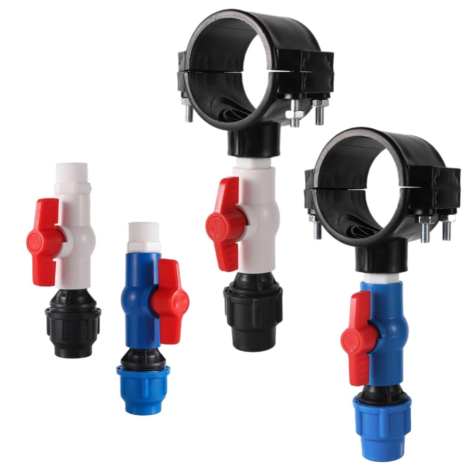 Tuyau principal PE raccordement de selle de serrage 75 mm vers 25 mm drainage