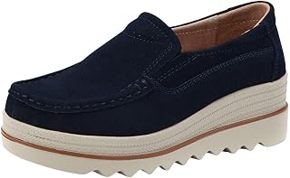 Generisch Platform Walking Shoes Women's Leather Casual Shoes Trainers - Non-Slip T…