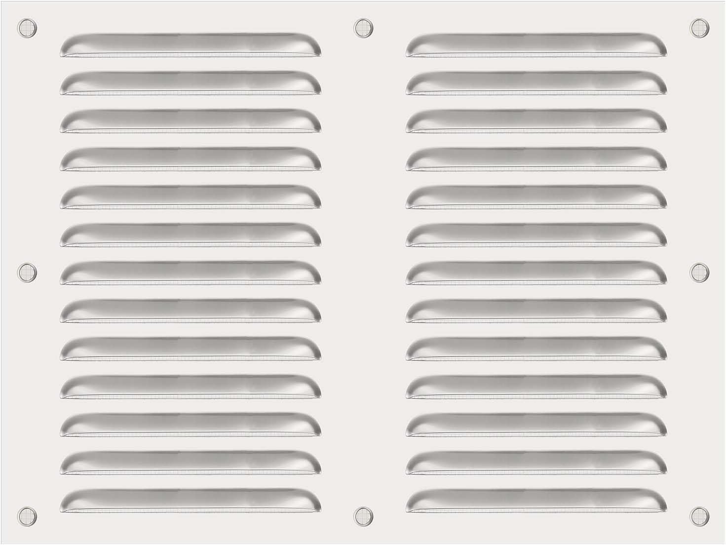 PATIKIL 12x16 Inch Stainless Steel Vent Cover, Screen Air Grille Ventilation Cover HVAC Louvered Grill Built-in Mesh for Home Kitchen Fireplace Bathroom Wall Ceiling, Silver