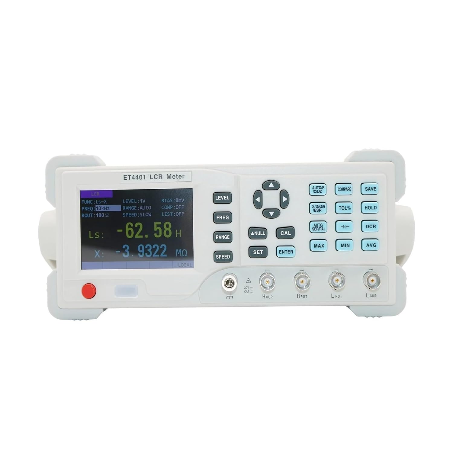 Capacitance Meter, 10Hz-100KHz Desktop Digital LCR Meter Capacitance Resistance Impedance Capacitance Inductance Measure Instrument(ET4401)