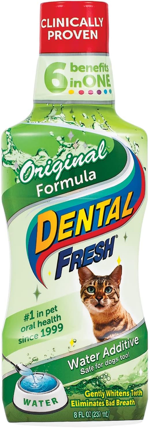 Dental Fresh Water Additive for Cats, Original Formula, 8