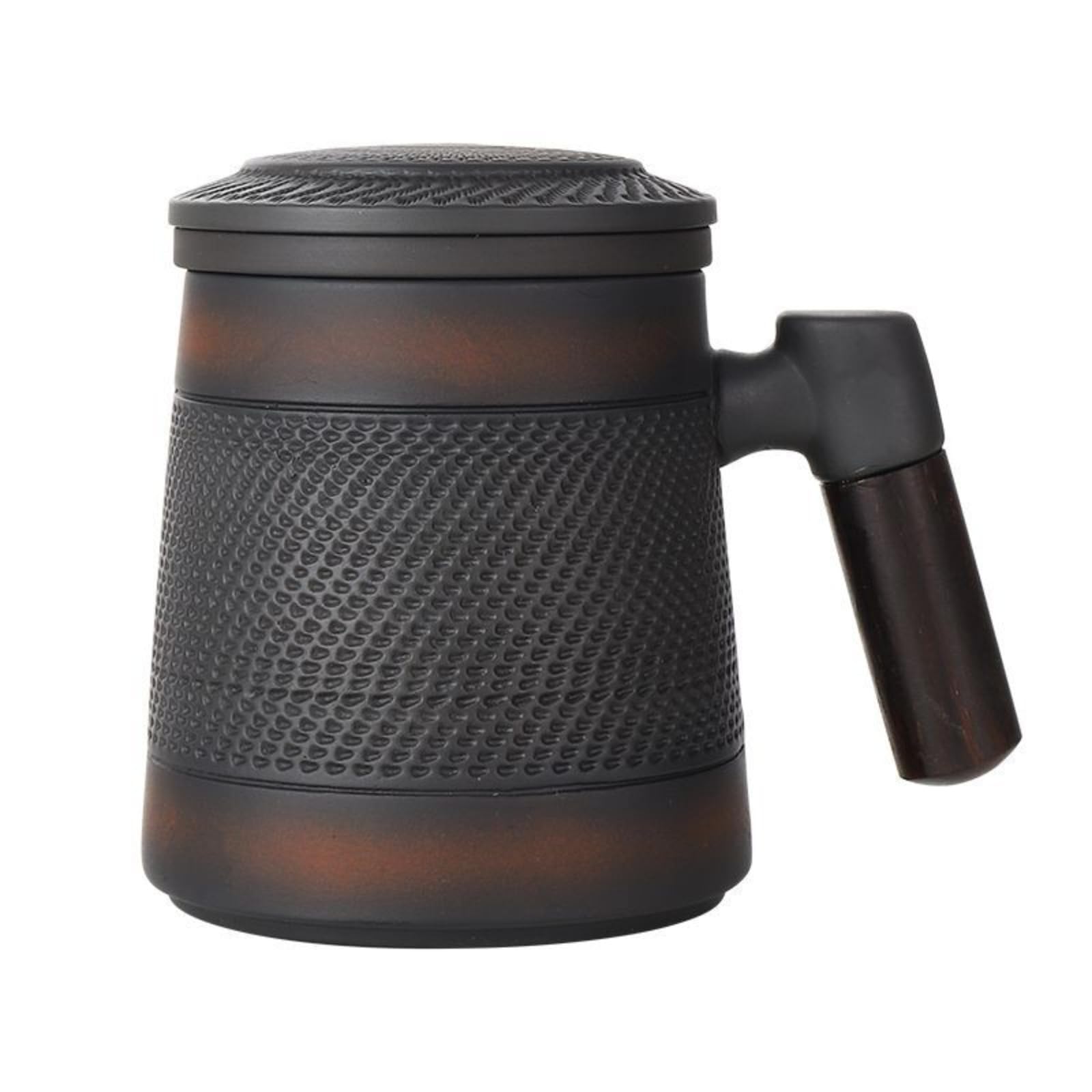 Taza de té de cerámica morada artesanal de 350 ml para tus momentos de relax