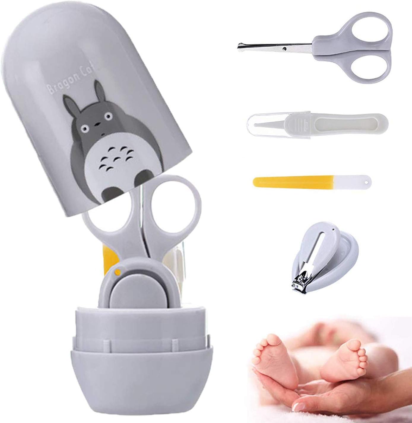 Baby Nail Clippers kit, 4in1 Baby Manicure Grooming Set with Cute owl