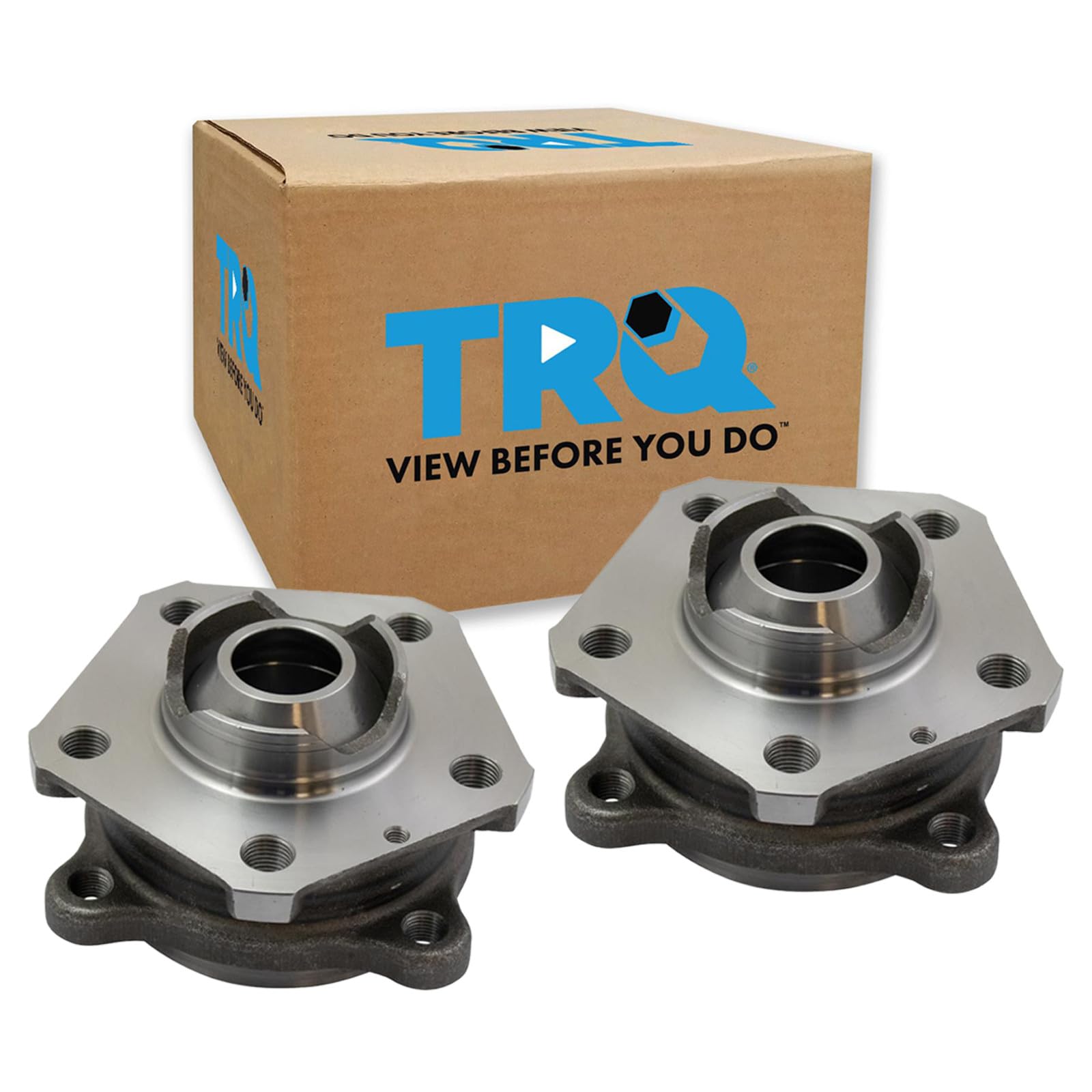 TRQ Front Left and Right Wheel Bearing &amp; Hub Assembly Set with ABS Sensor 2