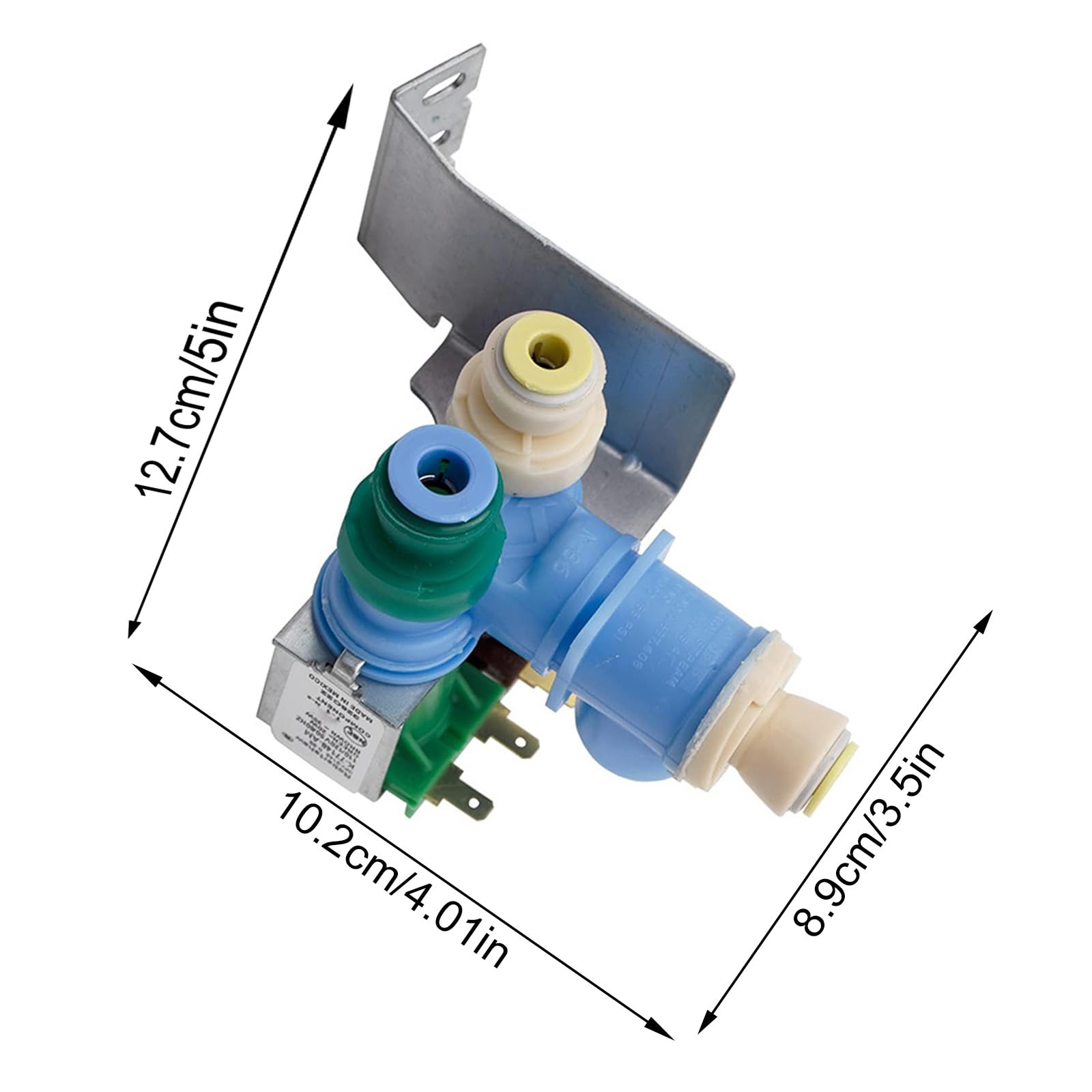 Valvole di ingresso dell'acqua della parte dell'acqua del frigorifero pratico Costruzione del ferro dell'ABS Installazione efficiente Valvole di ricambio di progettazione di prevenzione delle