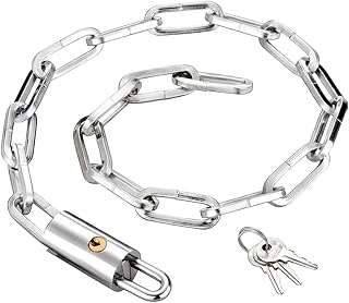 LAPYAPPE Chain Lock Motorcycle Bike Cable Bike Lock Fence Gate Lock Travel Bike Lock Chain Link Anti- Bike Lock Cycling Lock Professional Cycling Lock Safety Bike Lock The Chain Travel