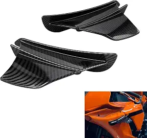 2 PCS Motorcycle Fairing Wings, Carbon Fiber Side Air Deflectors, Universal Aerodynamic Side Spoiler Winglets