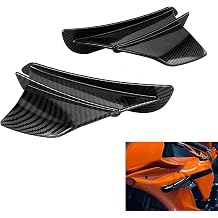 2 PCS Motorcycle Fairing Wings, Carbon Fiber Side Air Deflectors, Fashion Motorcycle Aerodynamic Side Spoiler Winglet, Universal Air Deflectors Fairing Winglets Modified (Carbon Fiber)