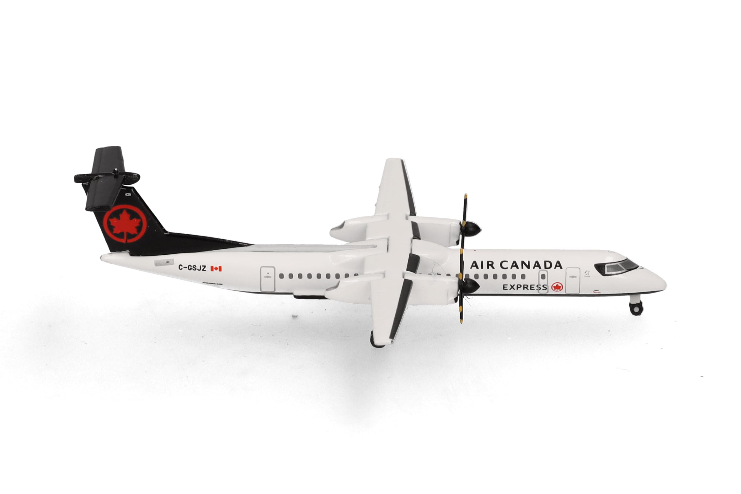 Herpa Modellino aereo Air Canada Express Bombardier Q400, miniatura in scala 1:500, pezzo da collezione, modello senza supporto, metallo