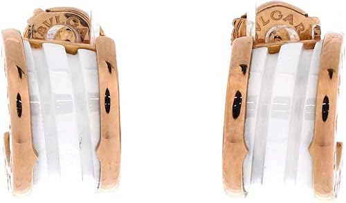 Pre-Loved B.Zero1 Hoop Earrings 18K Rose Gold and Ceramic, Rose Gold