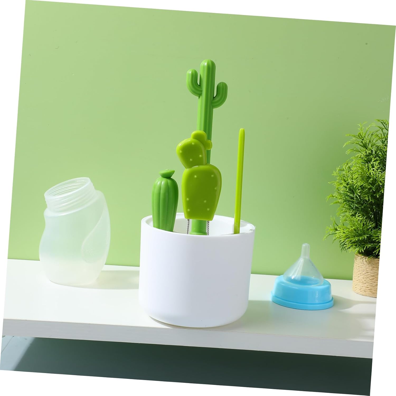 Silicone Bottle Cleaning Brush Set, Cup Lid Gap Cleaner for Sports Bottles