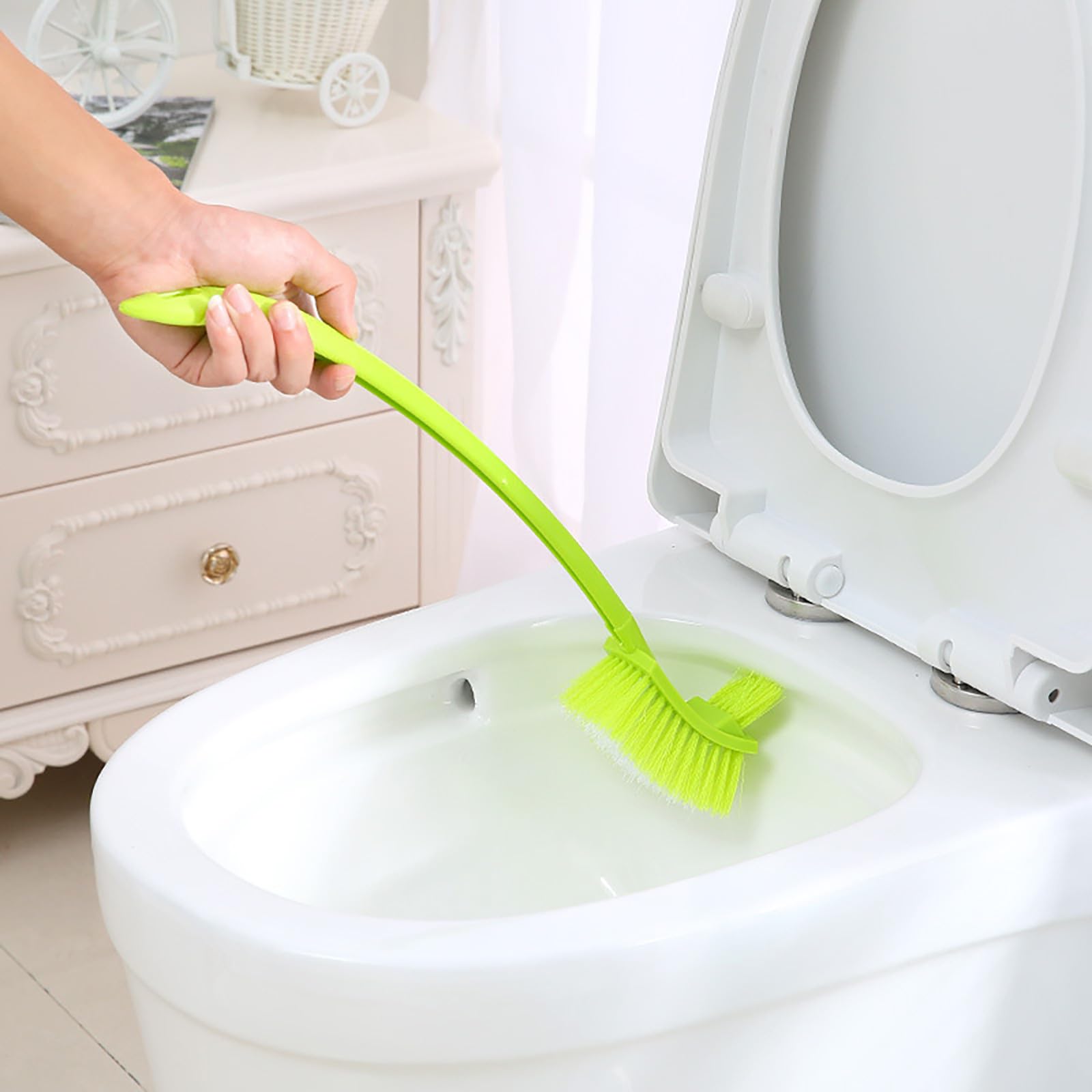 Spazzola Per Pulire Doccia Con Manico AKOFIC Spazzola Per La Pulizia Della Doccia 3 In 1, 95 Cm Manico Lungo Spazzolone, Ruotabile Di 180° Spazzola Per Pulire Doccia, Pazzole Per Pulire Spazzola - 2