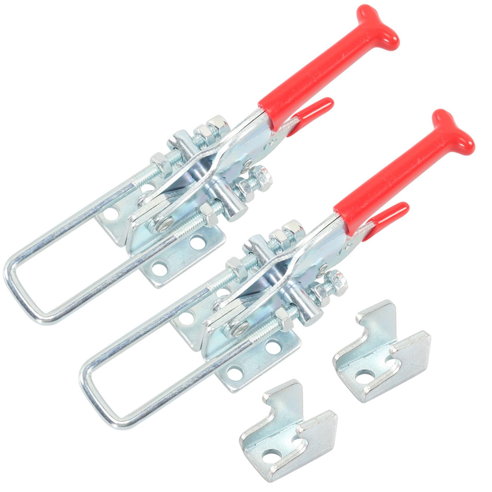 2 Pcs Strengthened Toggle Clamps 770 lbs Capacity Quick Fixture Lever Workshop Cabinet Carbon Steel Toggle Clamps