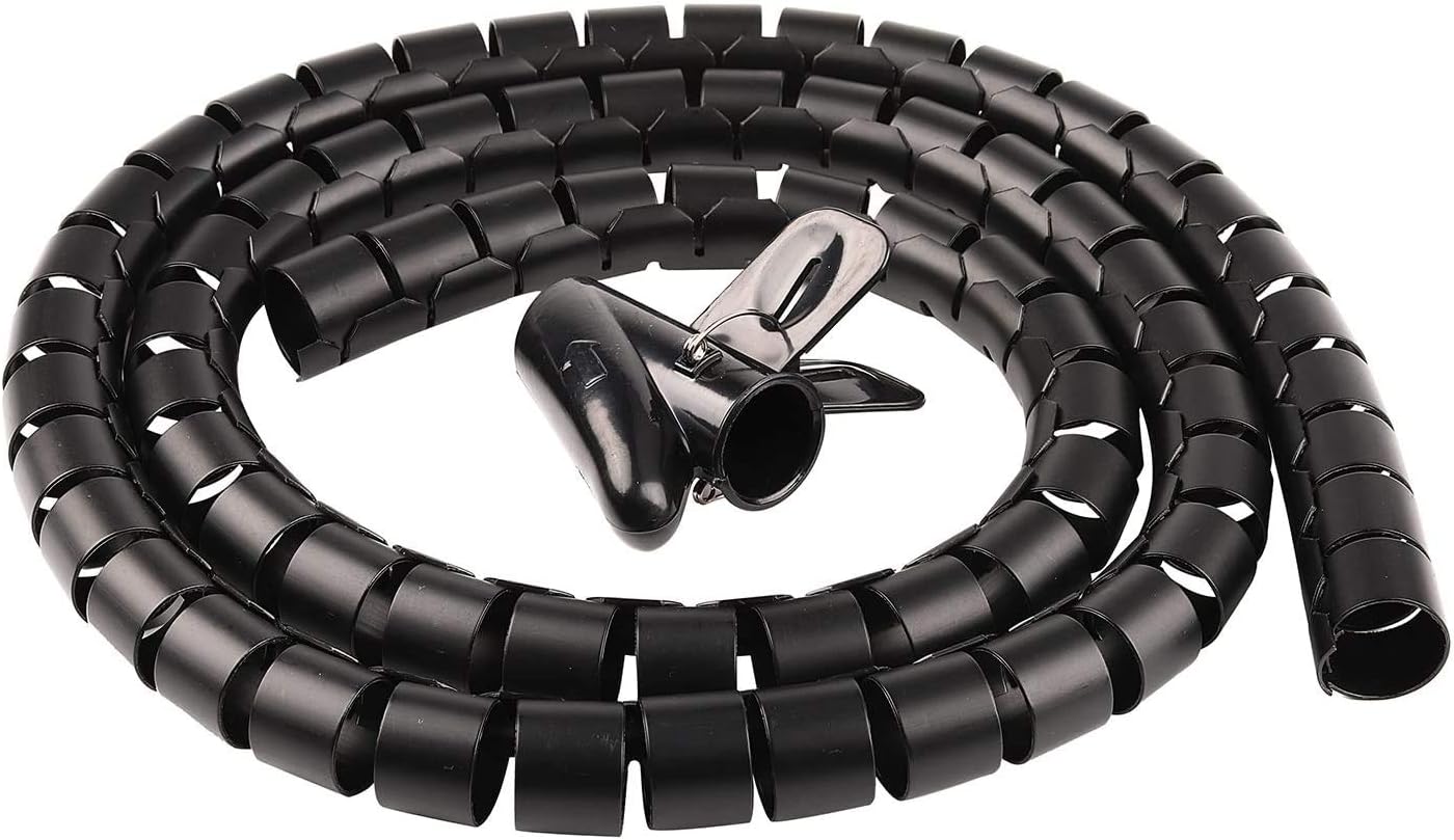 10 Meter Kabelspirale, 8 Mm Durchmesser, Transparent – Zum Ordnen Und Schutz Von Kabeln Hinter PC, TV & Co.