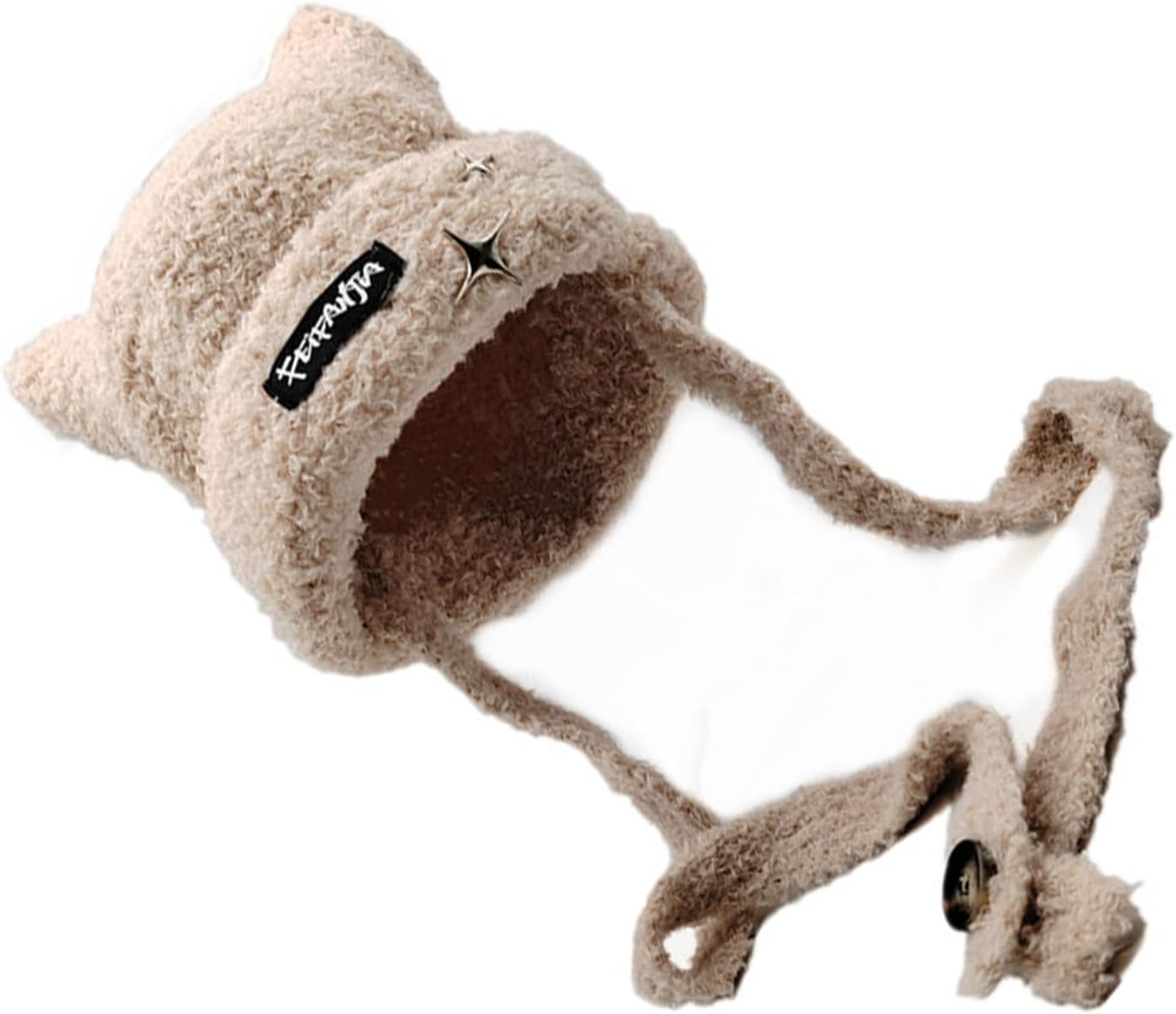 2in1 Crochet Ear Trapper Hat Winter Knit Hat Can Be Turned Into Bag for Adult Teens Windproof Commute Knit Beanies Hats